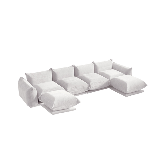 6-Seat Modular Double Chaise Sectional | Verona