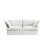 White sofa on a white background