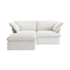 White sectional sofa on a white background