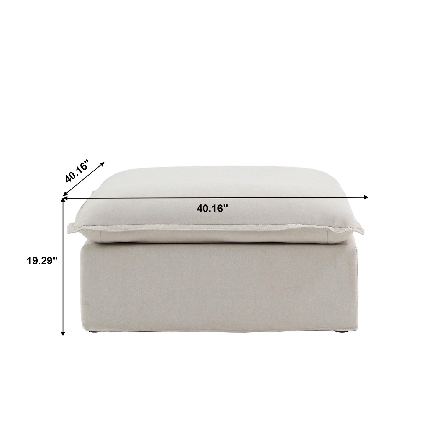 dimensions for storage ottoman for linen sectional sofa