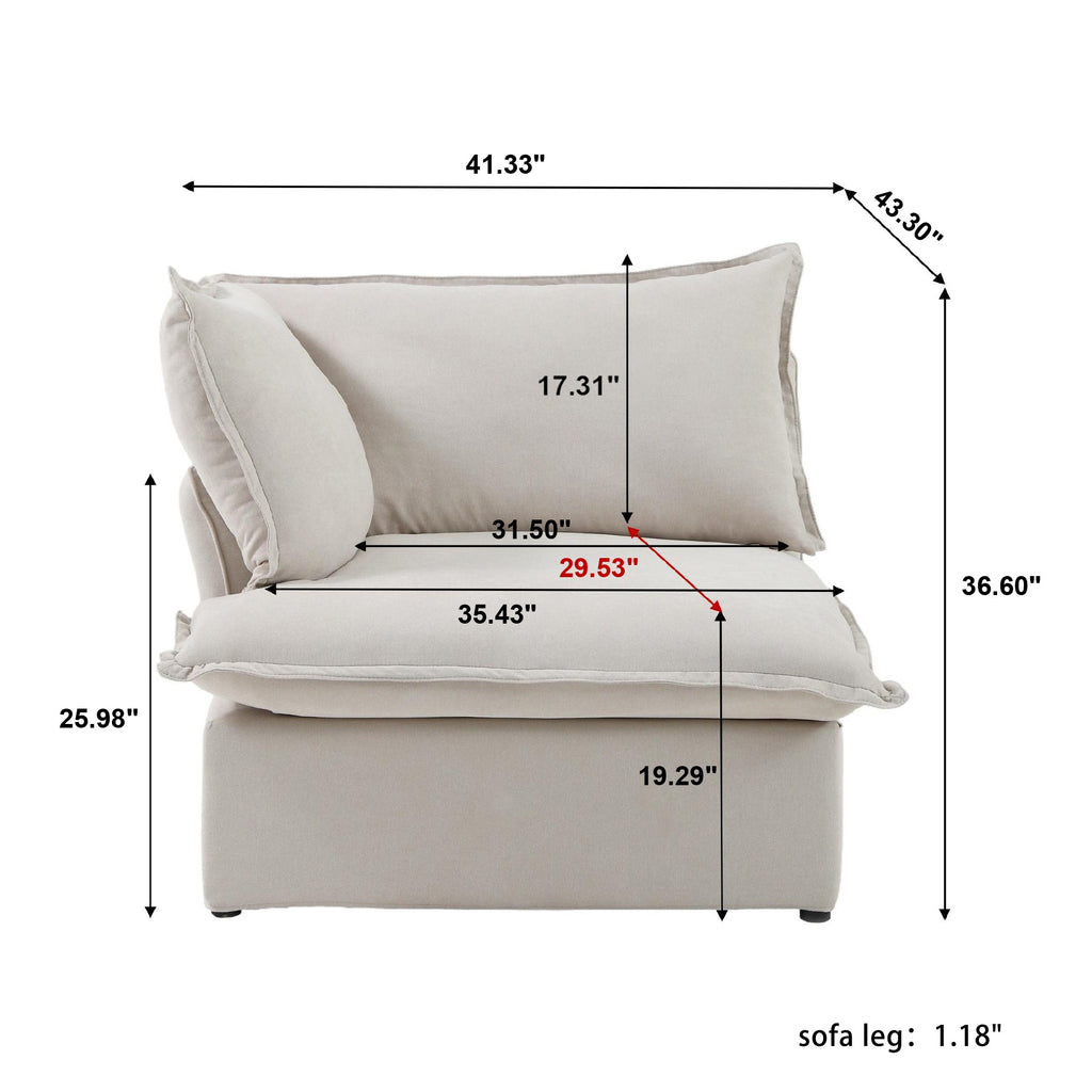 Lumina Washable Armrest Module — Left
