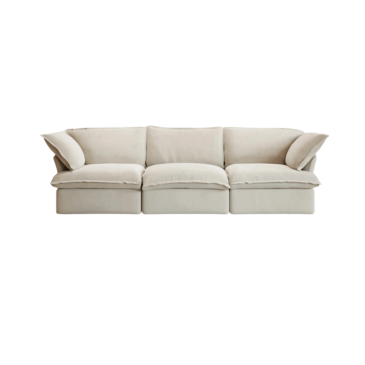 Washable Flared Arm 3-Seater Sofa 122.8"
