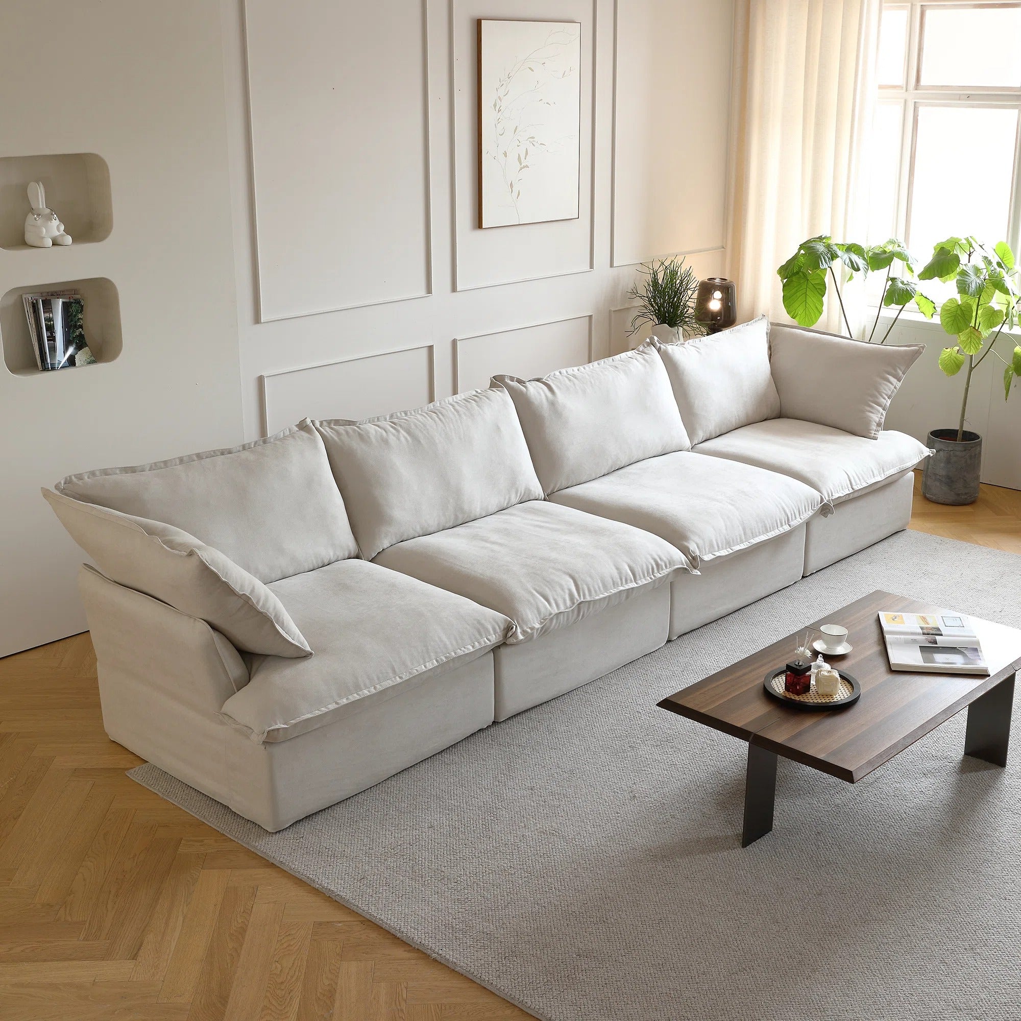 Modular Washable 4-Seater in Beige