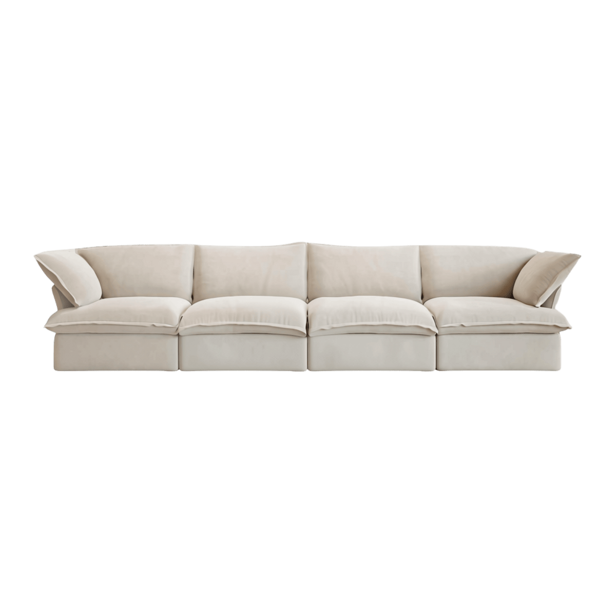 Washable Flared Arm 4-Seater Sofa 162.98"