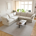 Modular Washable 5-Seater Corner Sectional in Beige