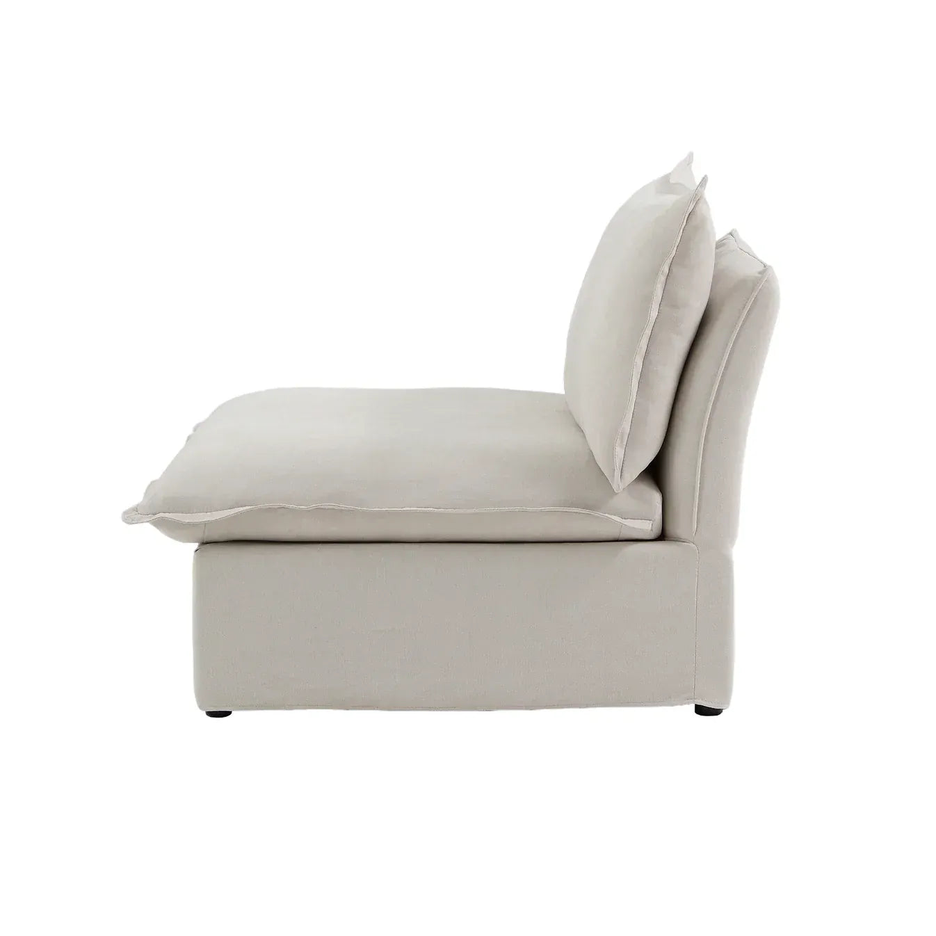 Modular Washable Armless Chair in Beige
