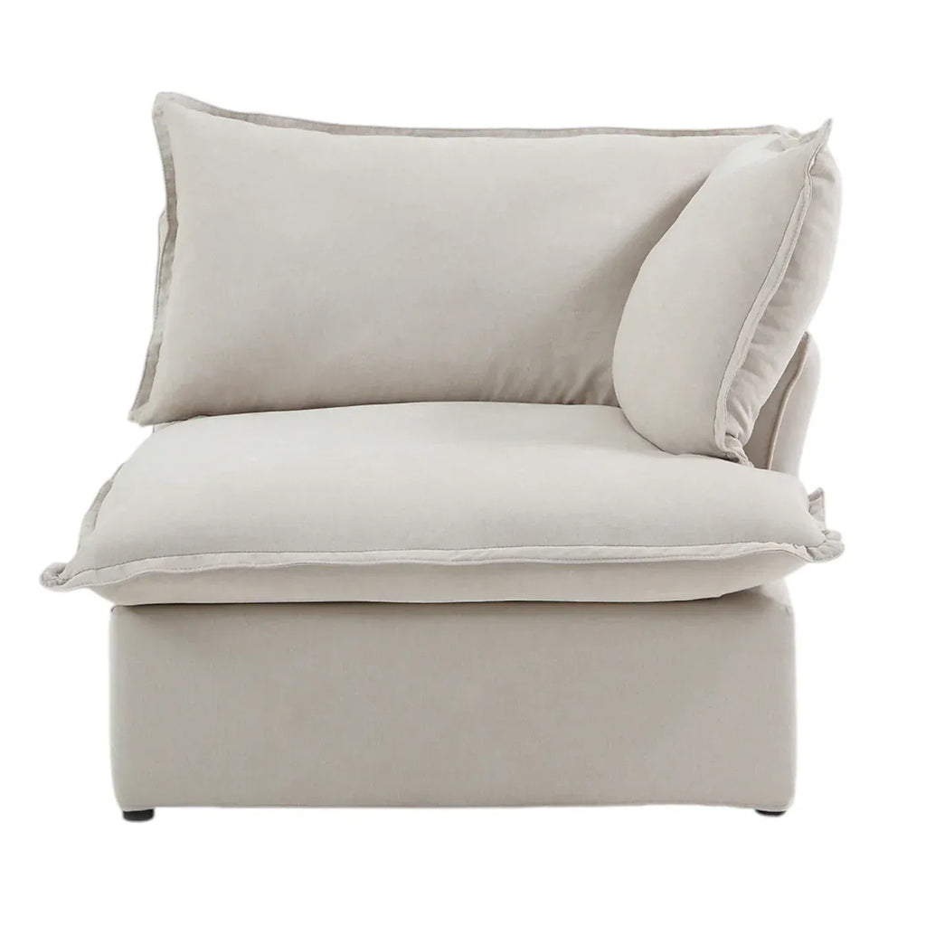 Slipcover Only - Modular Washable End Chair - Left in Beige