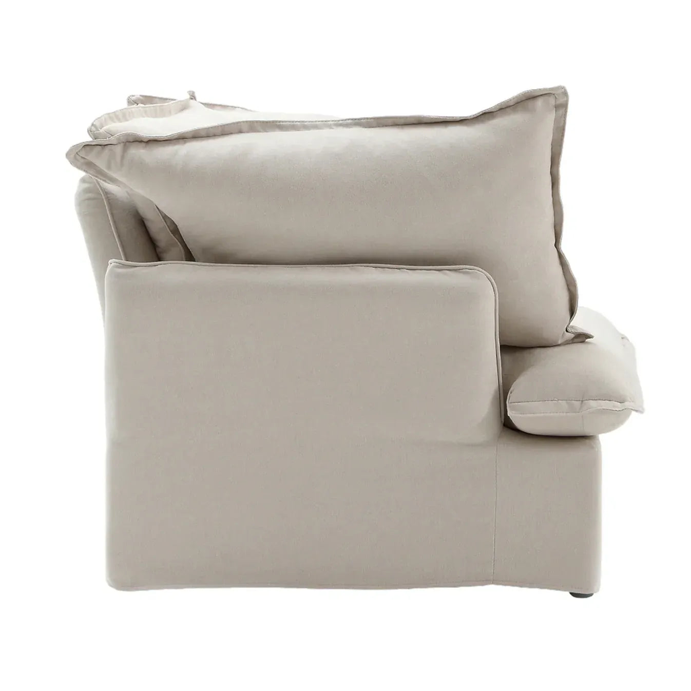 Modular Washable End Chair - Right in Beige