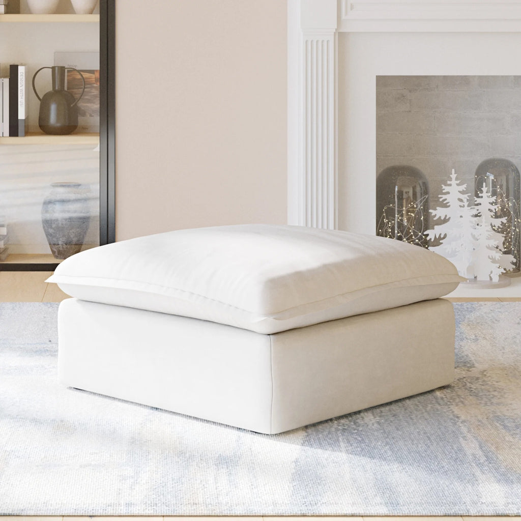 Modular Washable Ottoman in Beige