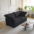 Slipcover Only - Modular Washable 2-Seater in Black