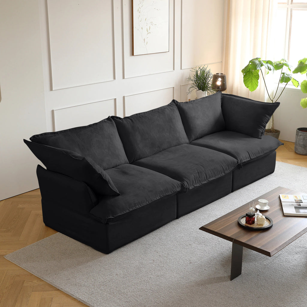 Modular Washable 3-Seater in Black