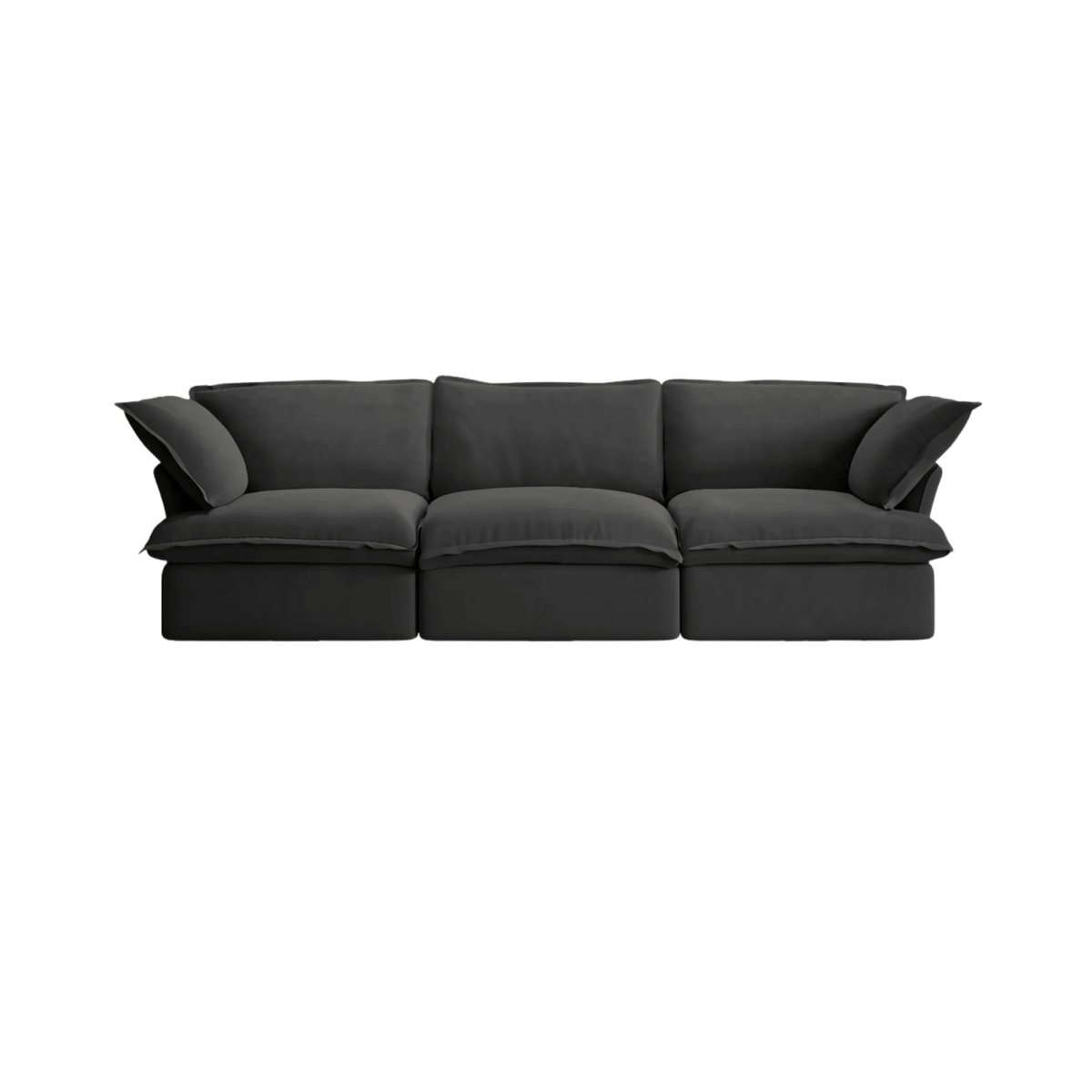 Washable Flared Arm 3-Seater Sofa 122.8"