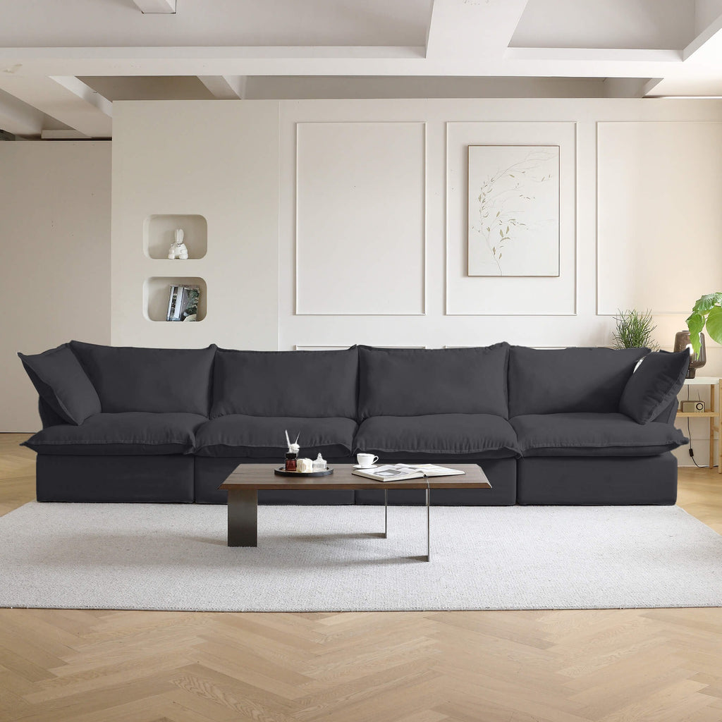 Modular Washable 4-Seater in Black