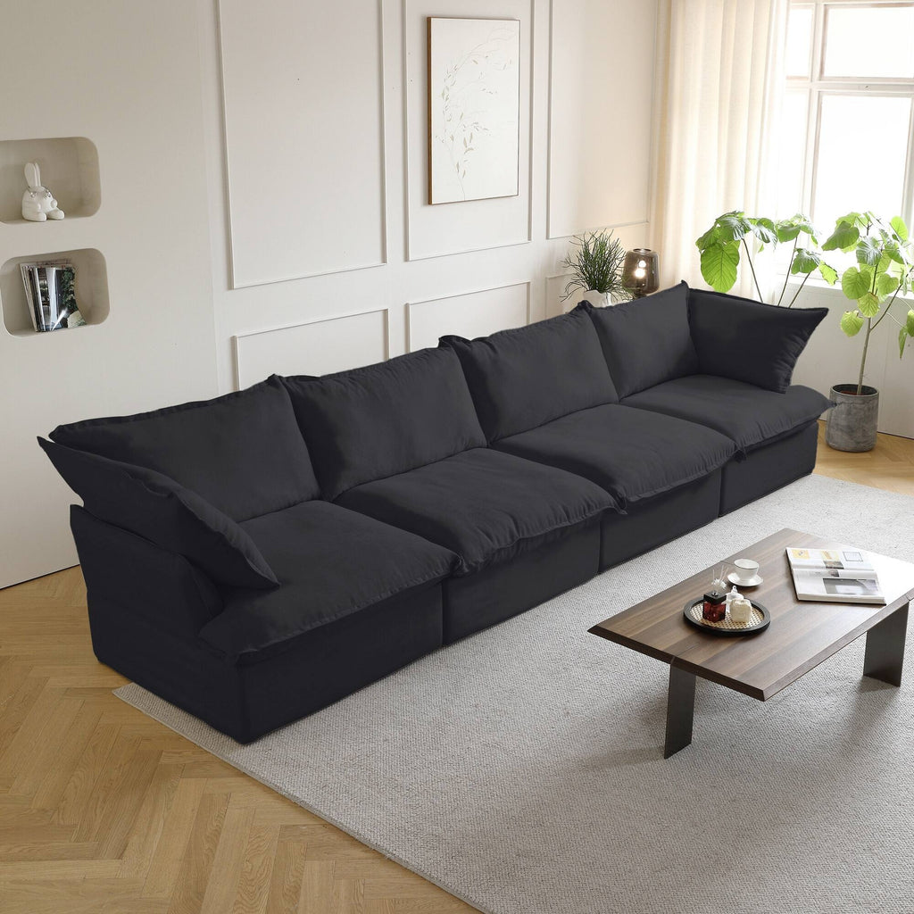Modular Washable 4-Seater in Black