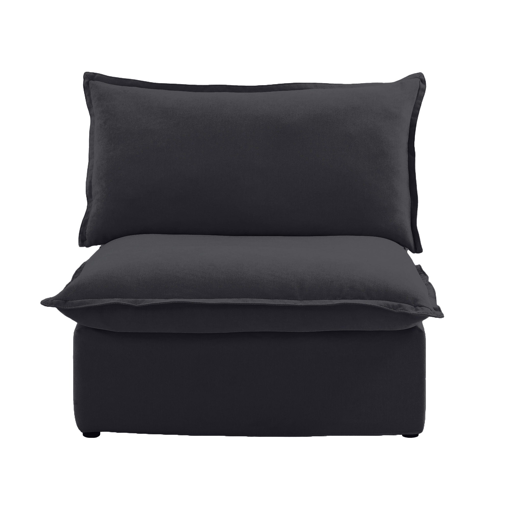 Modular Washable Armless Chair in Black