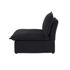 Modular Washable Armless Chair in Black