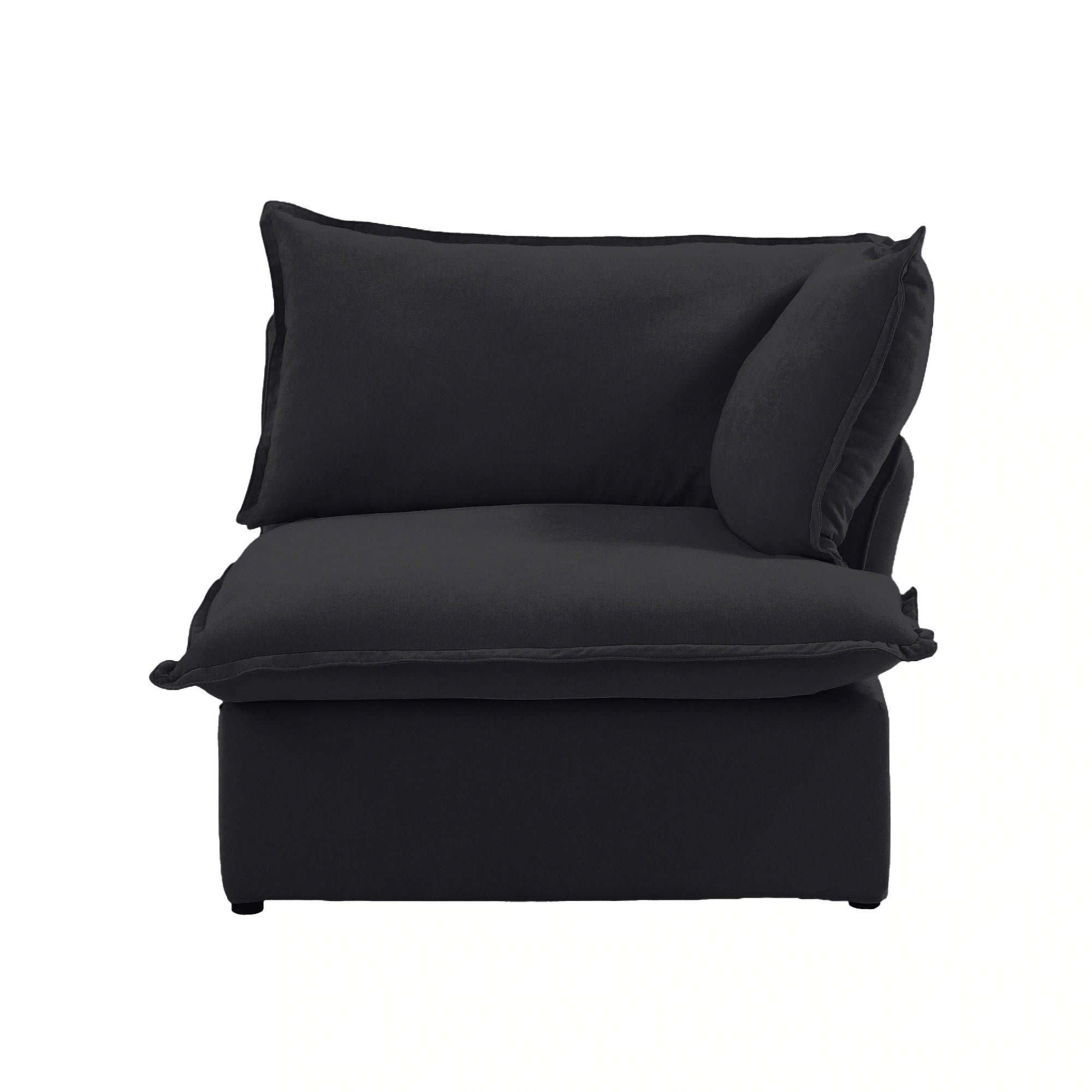 Modular Washable End Chair - Left in Black