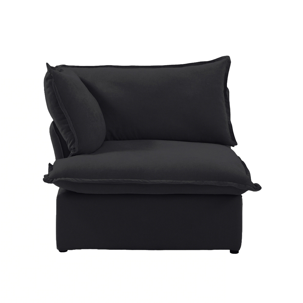 Modular Washable End Chair - Right in Black