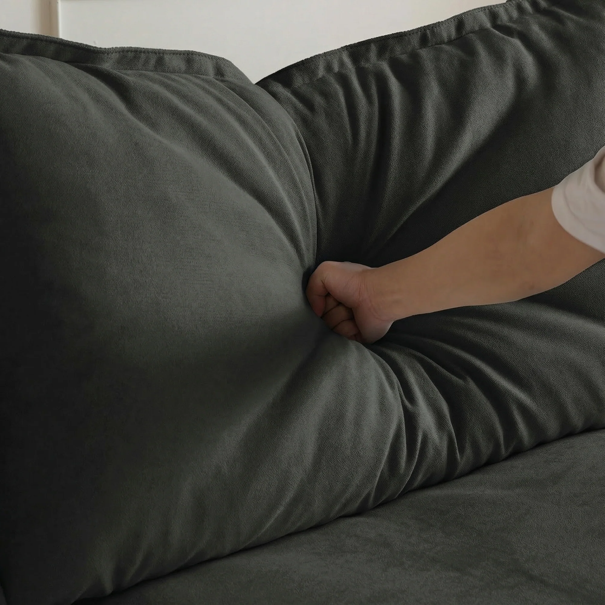 Modular Washable 2-Seater Sectional in Black