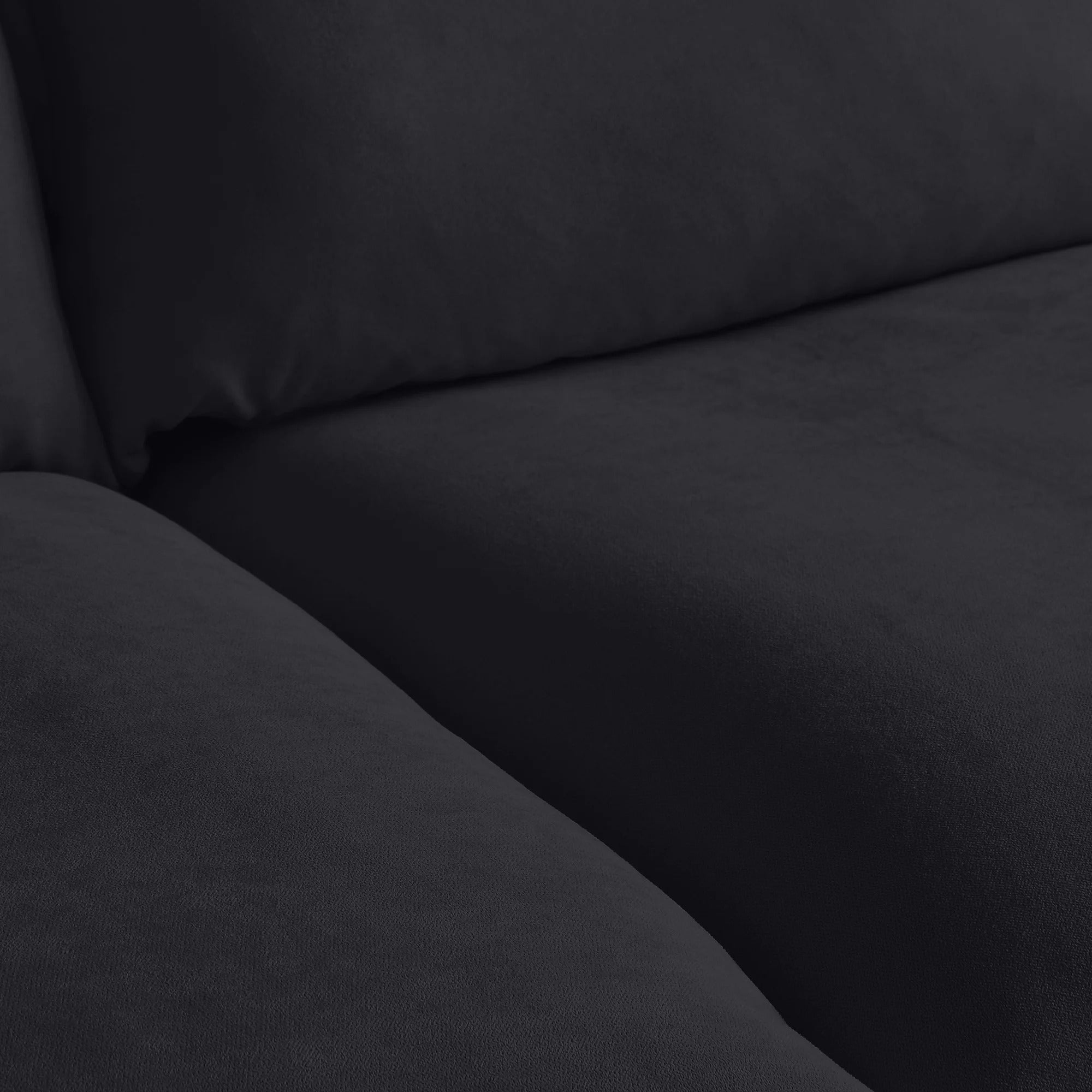 Modular Washable 4-Seater U-Shaped Sectional in Black