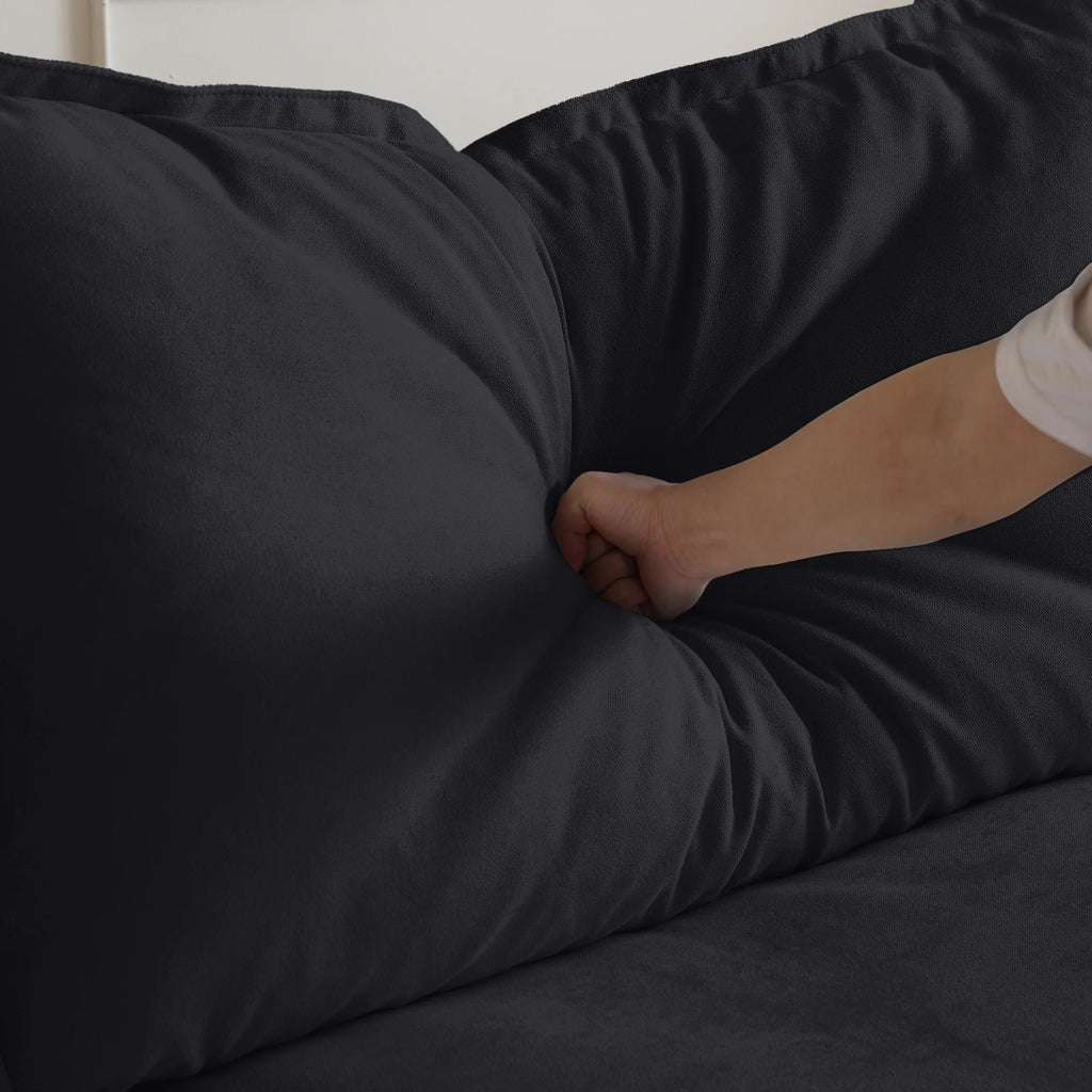 Modular Washable 4-Seater U-Shaped Sectional in Black