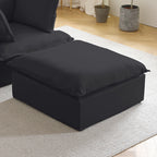 Modular Washable Ottoman in Black
