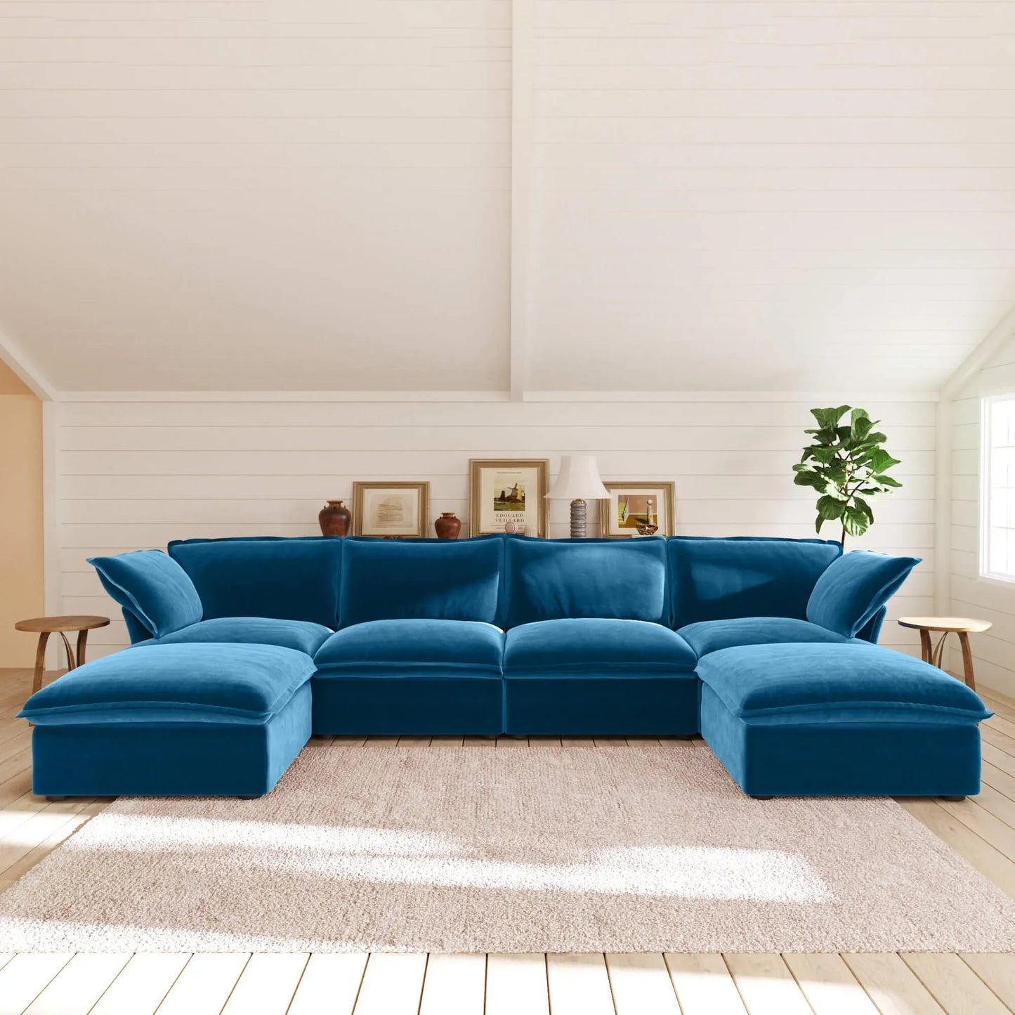 6-Seat Modular Double Chaise Sectional | Velvet Horizon