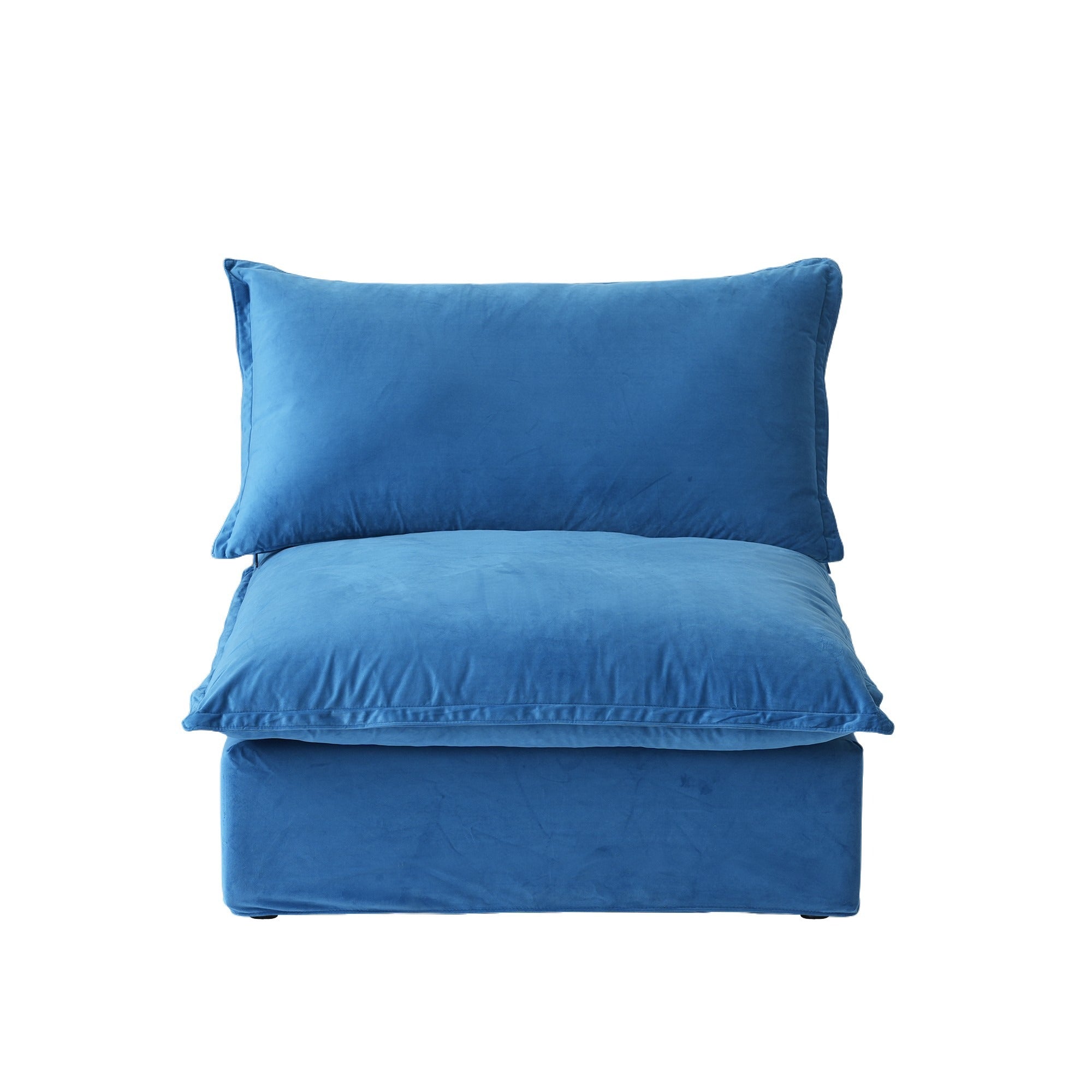 Slipcover Only - Modular Washable Armless Chair in Blue
