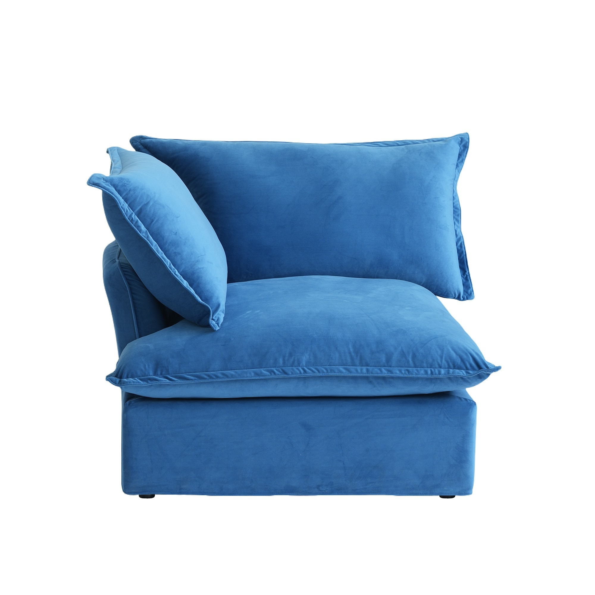 Slipcover Only - Modular Washable End Chair - Right in Blue