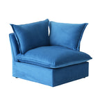 Modular Washable End Chair - Left in Blue