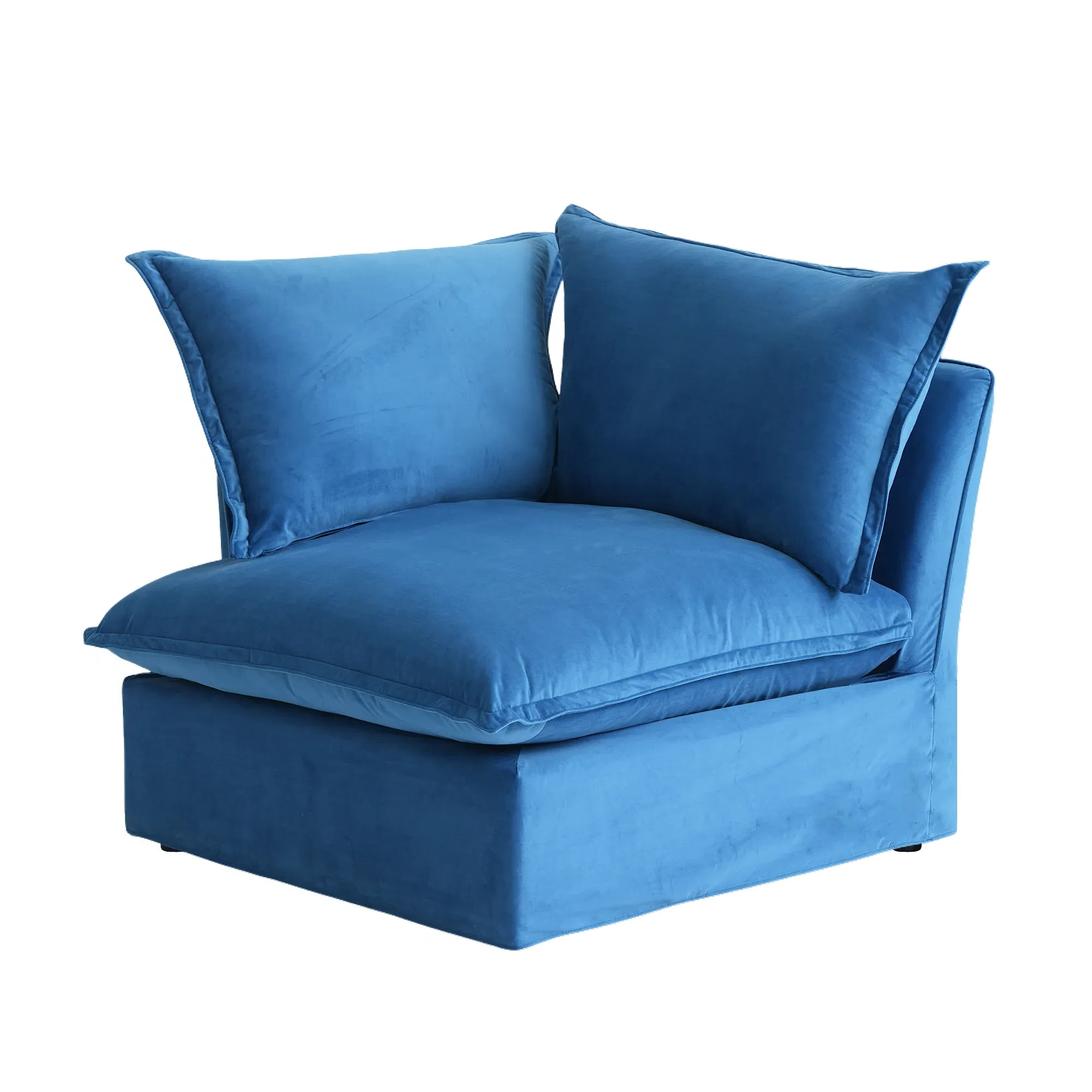 Slipcover Only - Modular Washable End Chair - Right in Blue