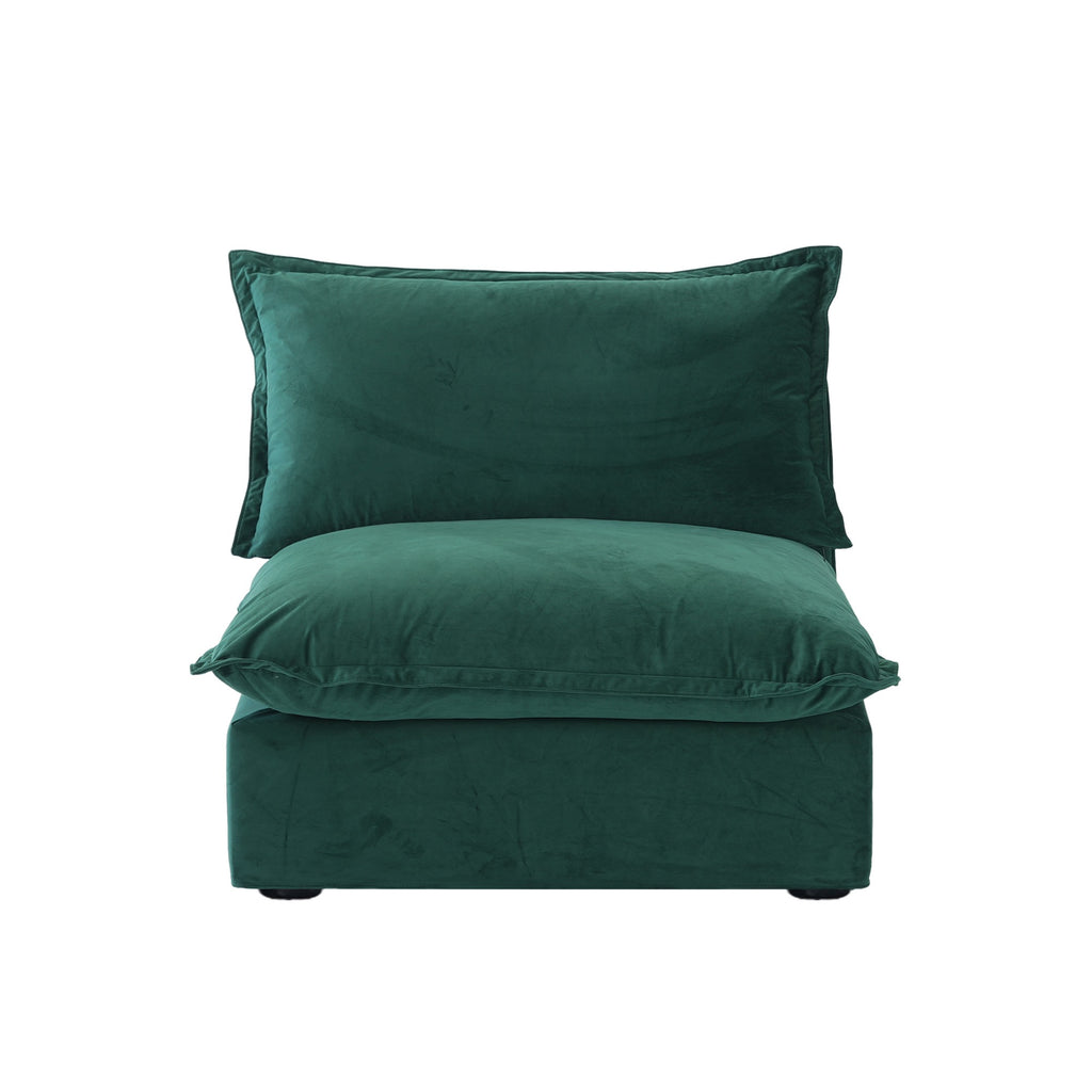 Modular Washable Armless Chair in Green