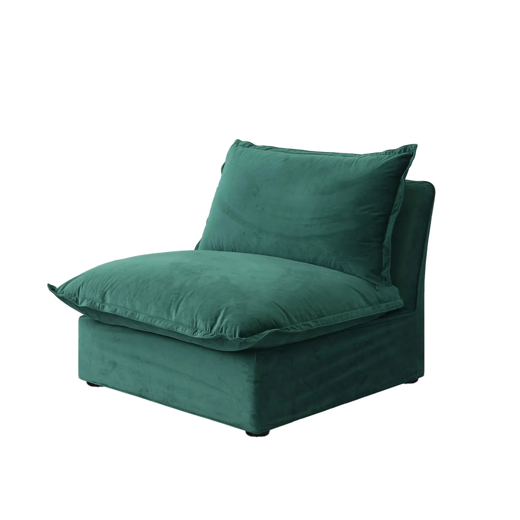 Modular Washable Armless Chair in Green