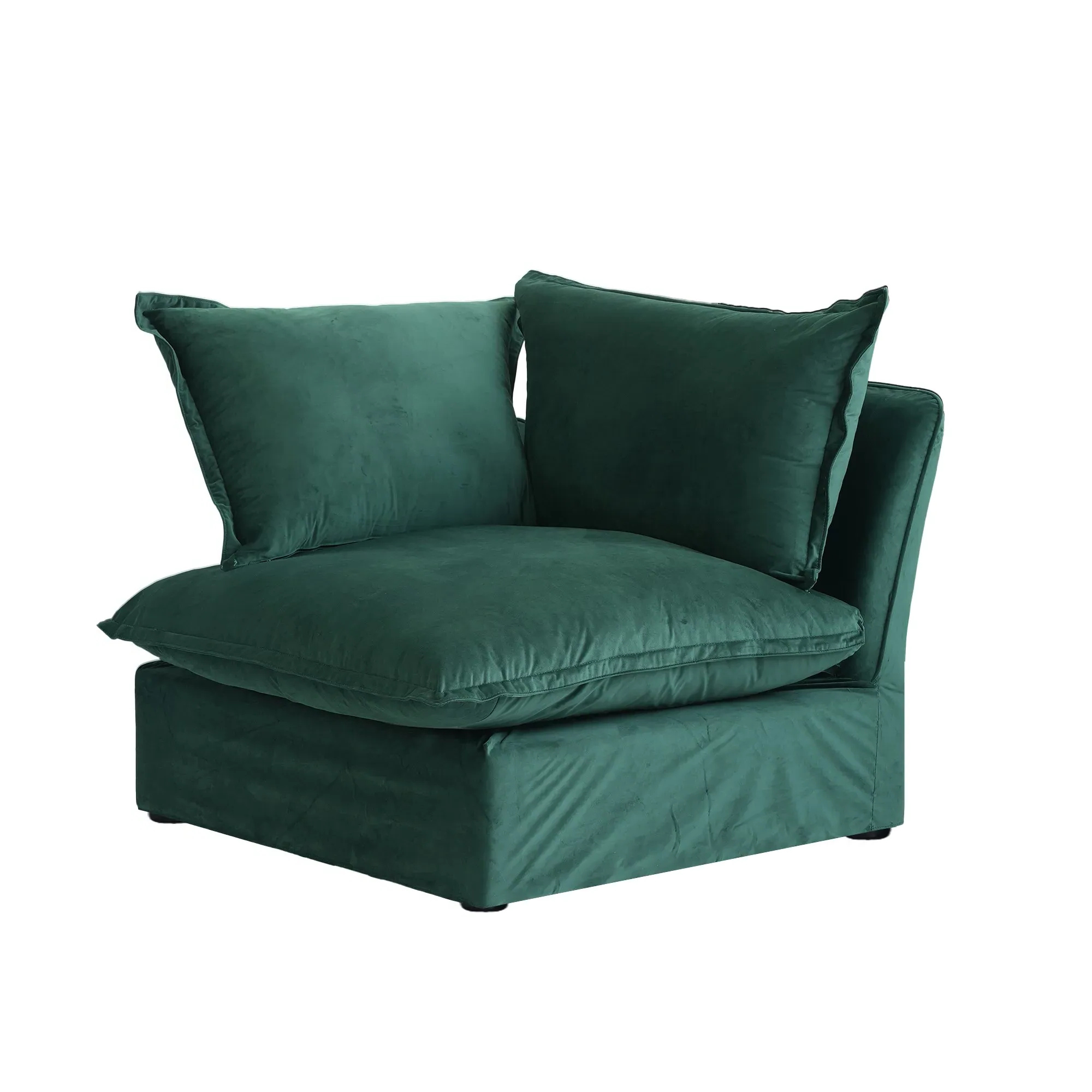 Slipcover Only - Modular Washable End Chair - Right in Green