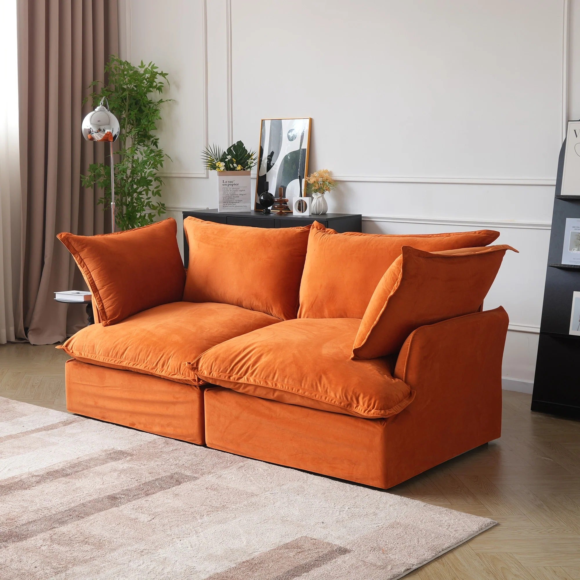 Modular Washable 2-Seater in Orange