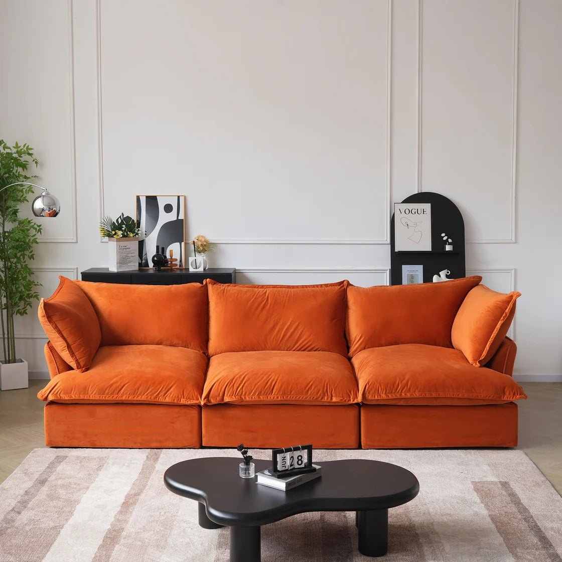 Modular Washable 3-Seater in Orange