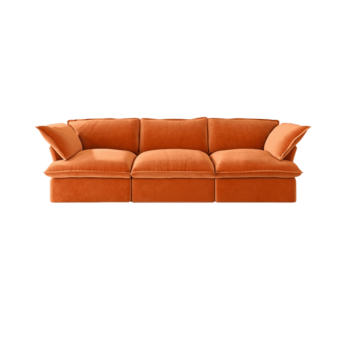 Washable Flared Arm 3-Seater Sofa 122.8"