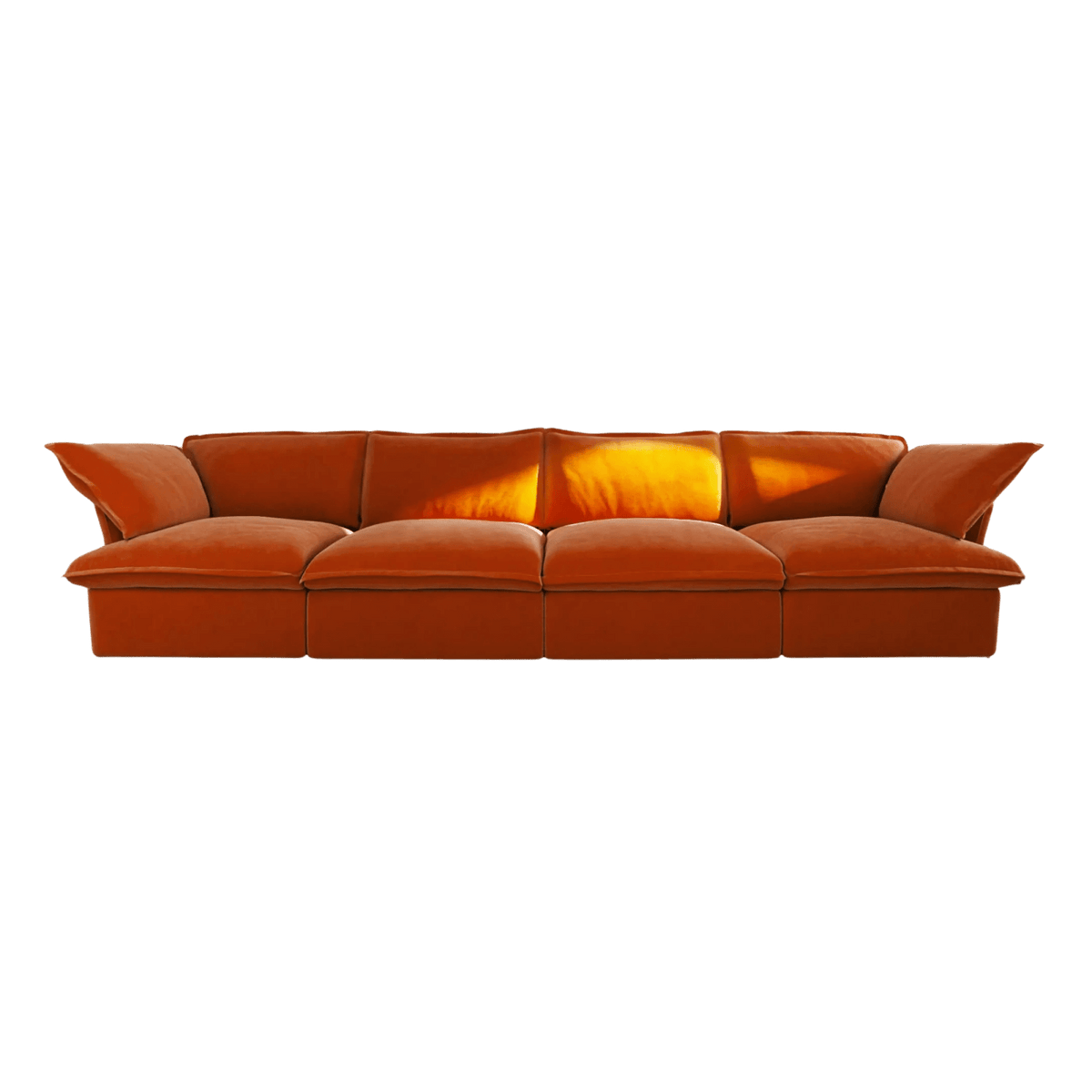 Washable Flared Arm 4-Seater Sofa 162.98"