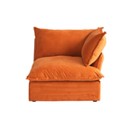 Slipcover Only - Modular Washable End Chair - Left in Orange
