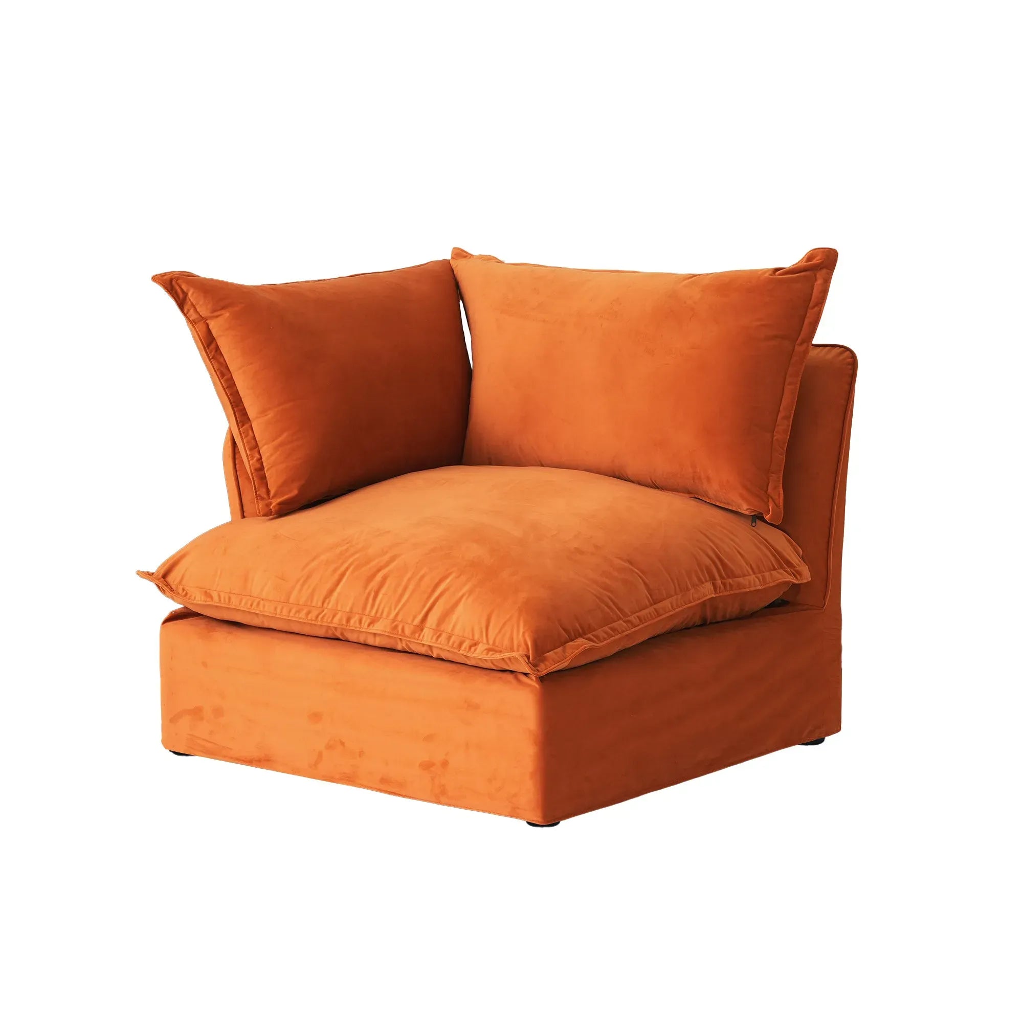 Slipcover Only - Modular Washable End Chair - Right in Orange