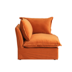 Modular Washable End Chair - Left in Orange