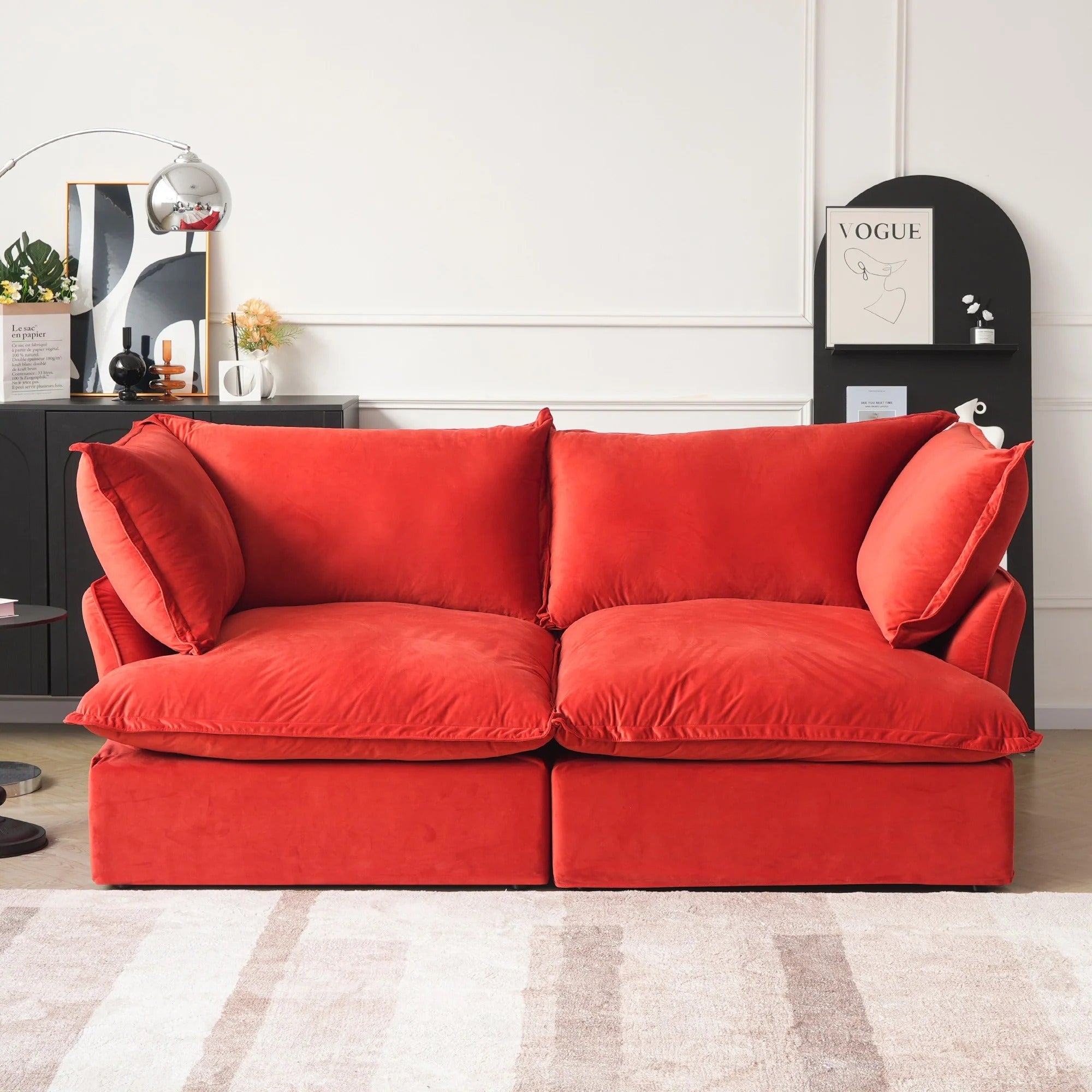 Modular Washable 2-Seater in Red