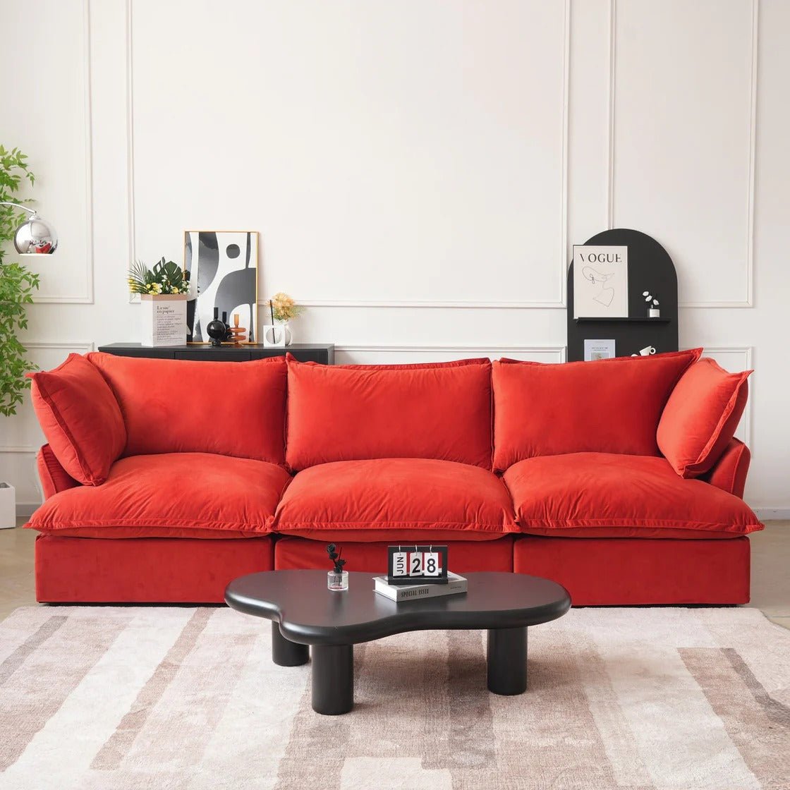 Modular Washable 3-Seater in Red