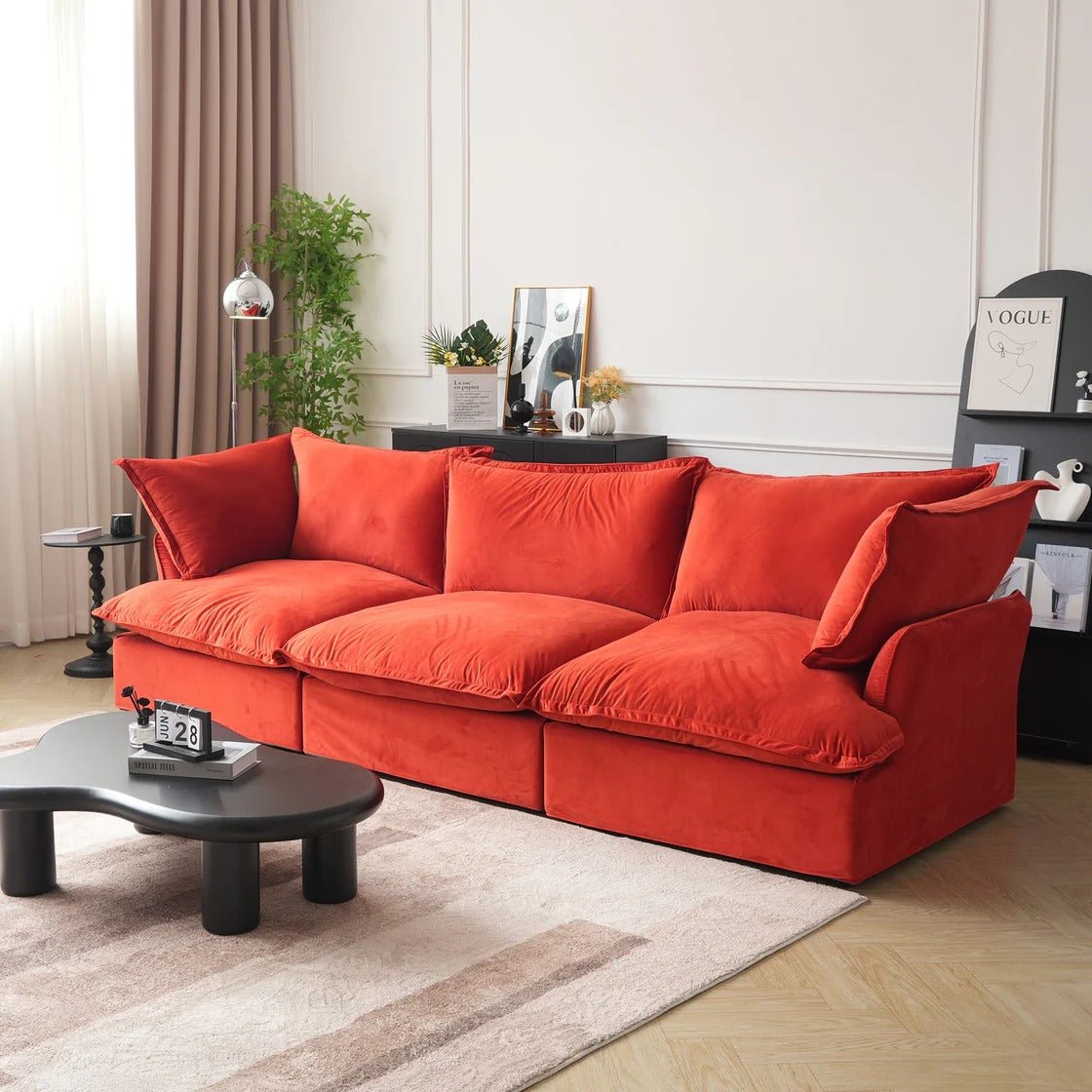 Modular Washable 3-Seater in Red