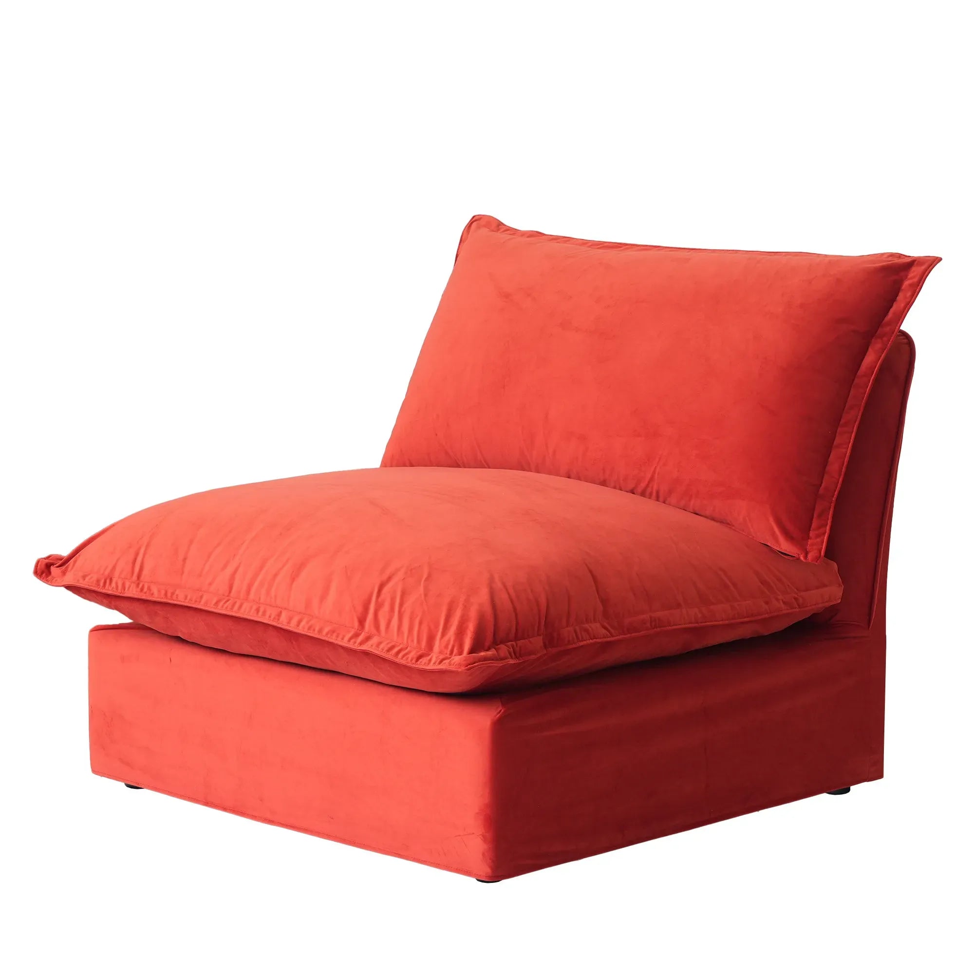 Slipcover Only - Modular Washable Armless Chair in Red