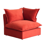 Modular Washable End Chair - Left in Red