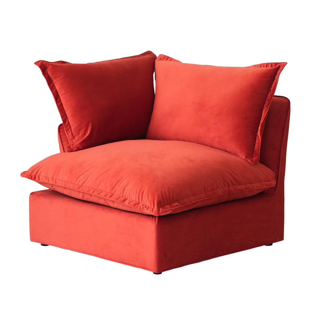 Modular Washable End Chair - Right in Red
