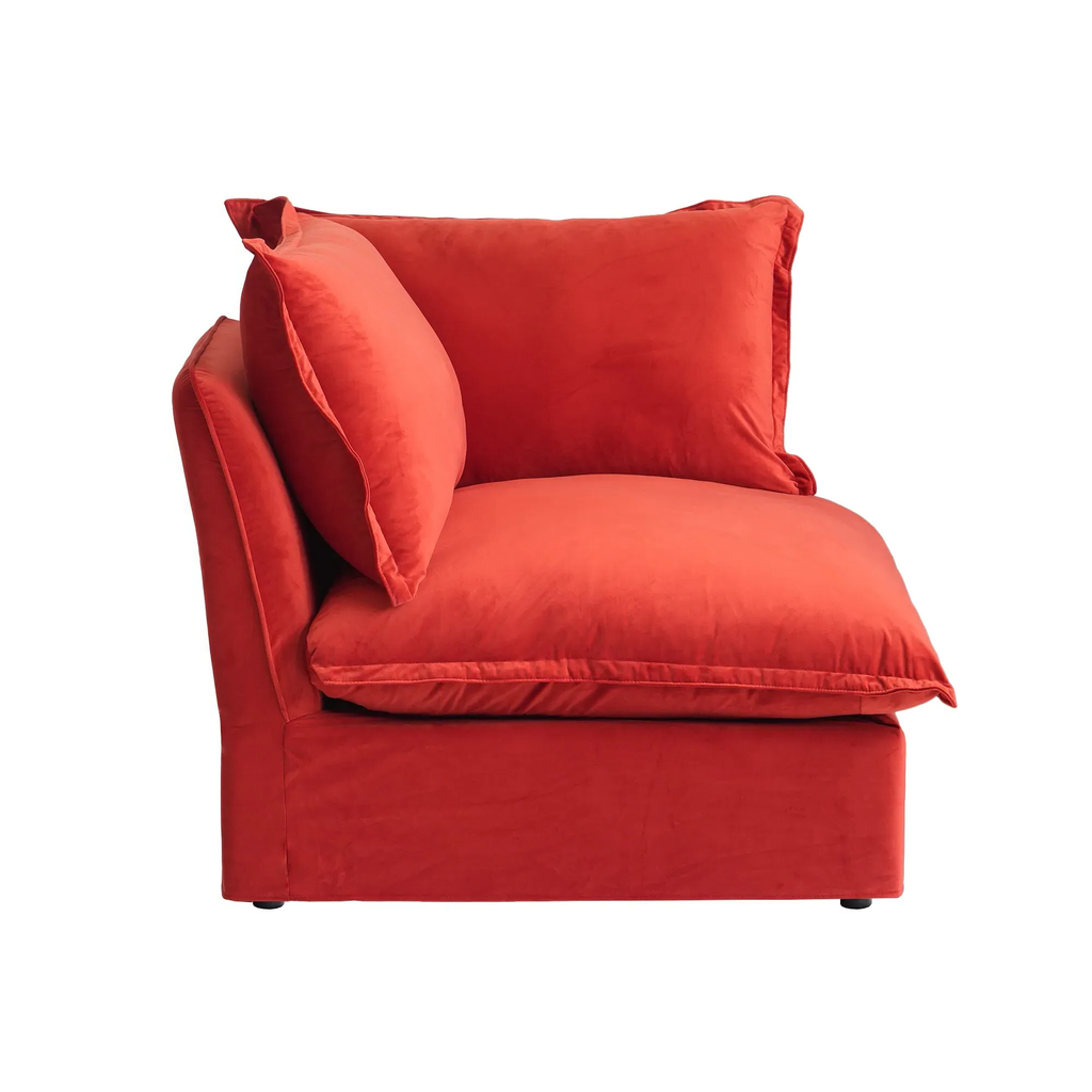 Modular Washable Corner Chair in Red
