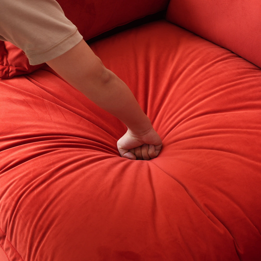 Modular Washable End Chair - Left in Red