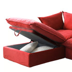 Modular Washable Ottoman in Red